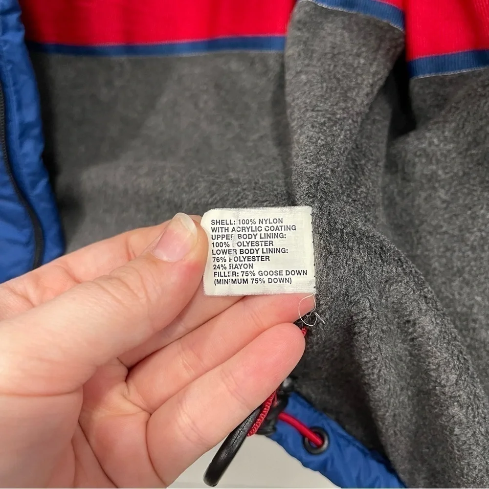 Gap Kids Tri Color Puffer Vest Jacket Blue Red White XL 12